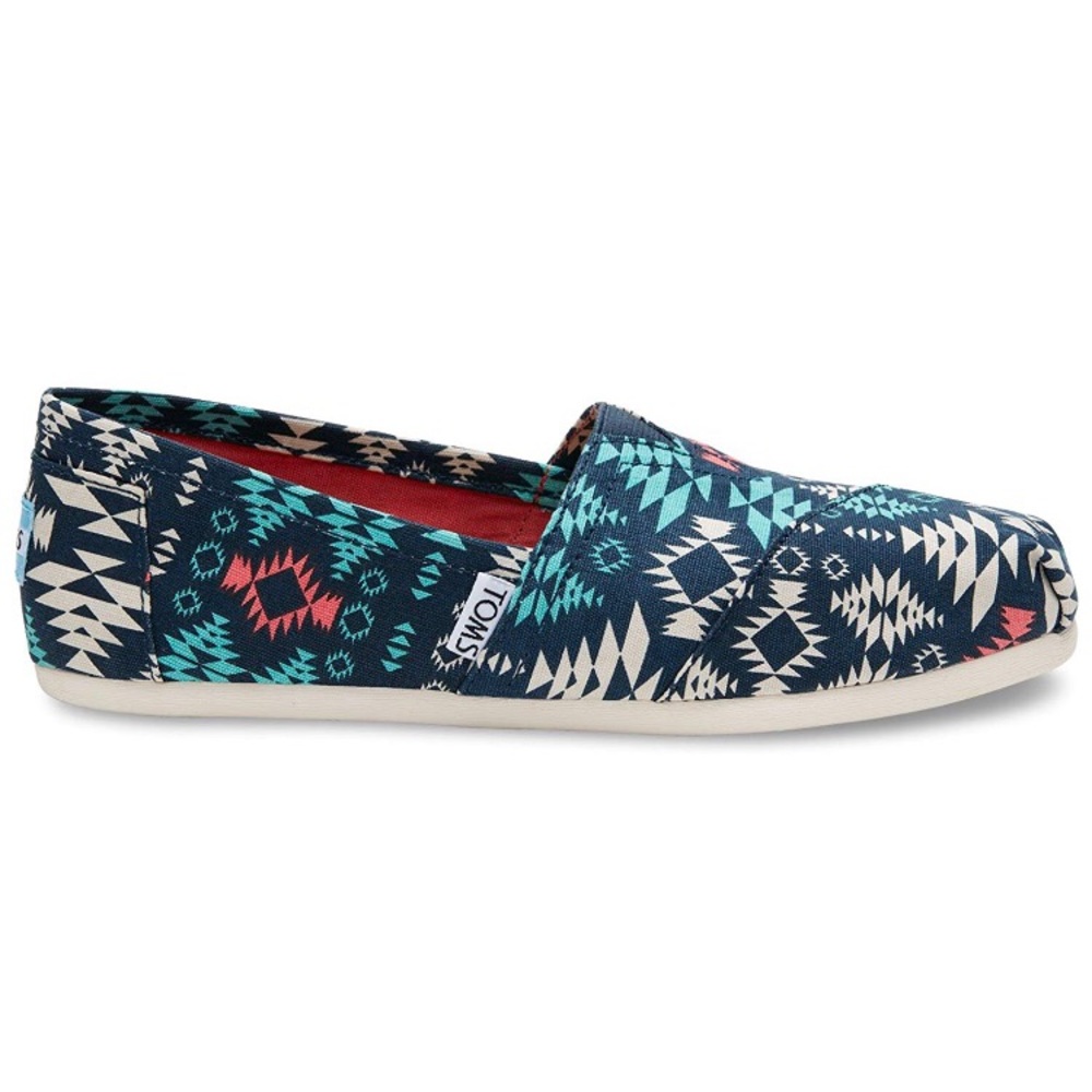 Toms Classic Blue Multi Blanket Print